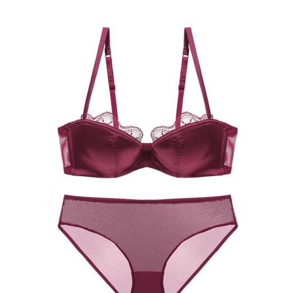 Balconette Bra and See Through panties set - Picture 12 of 15